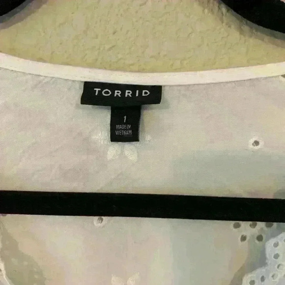 Torrid Eyelet 3/4 sleeve - Picture 3 of 7